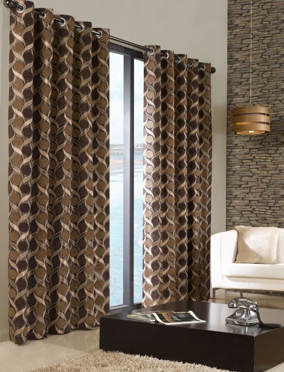 Brown Curtains Beddings - Vigour Impex