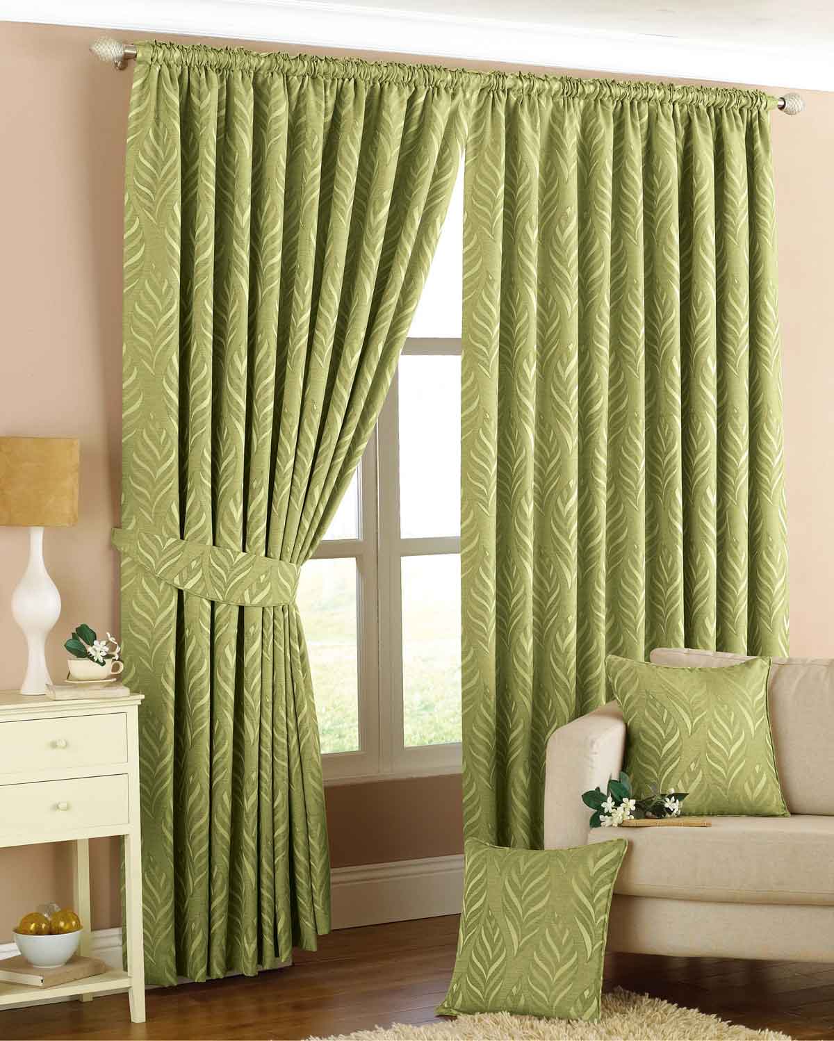 Green Curtains Beddings - Vigour Impex