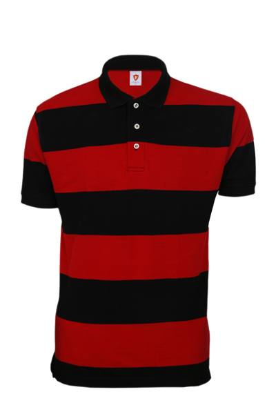 Red With Black line Polo Shirt - Vigour Impex