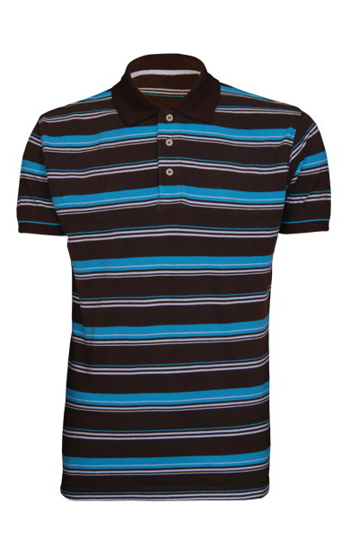 Black With Blue Line Polo Shirt - Vigour Impex