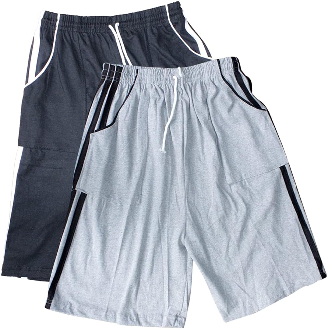 Grey And Black Shorts - Vigour Impex
