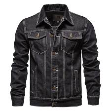 Black signature Jeans Jacket - Vigour Impex