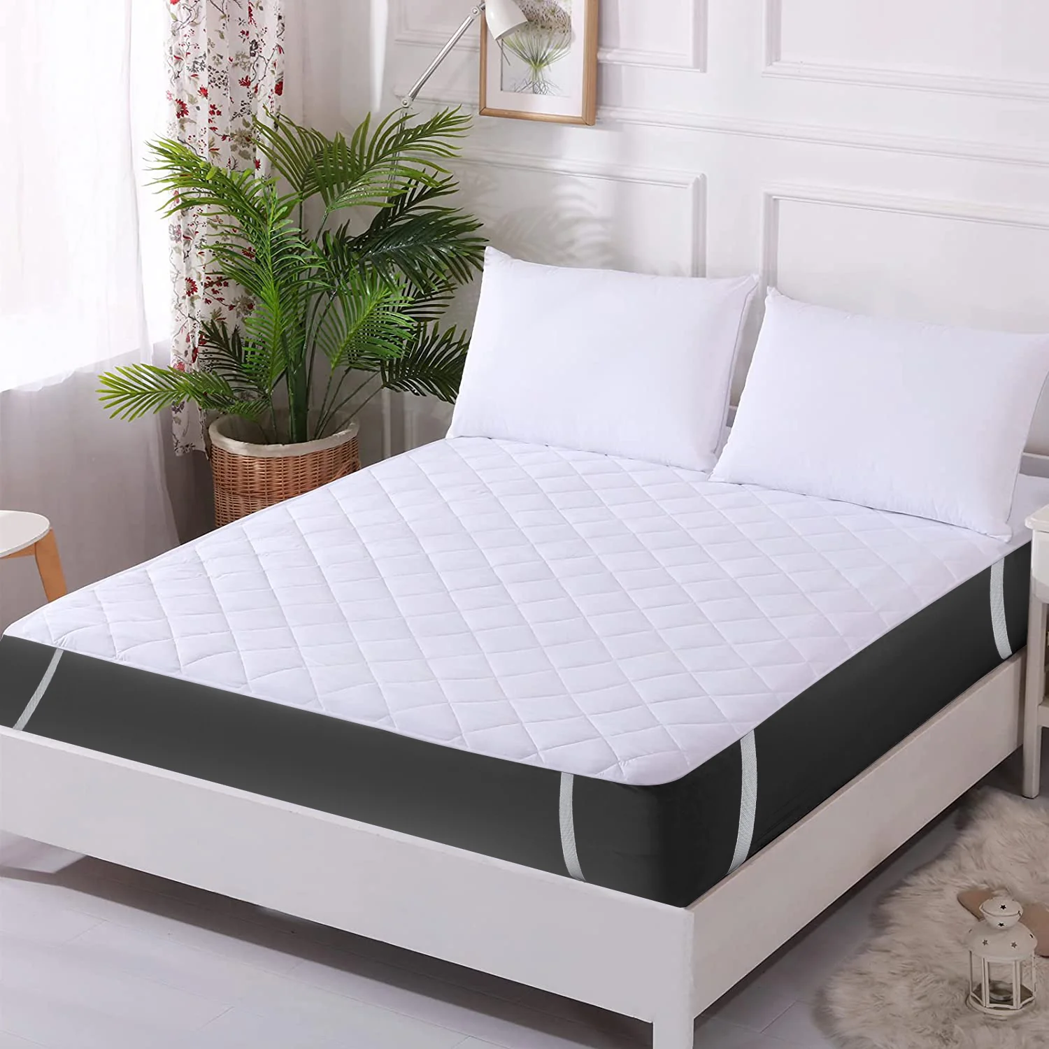 White Mattress Covers Beddings - Vigour Impex