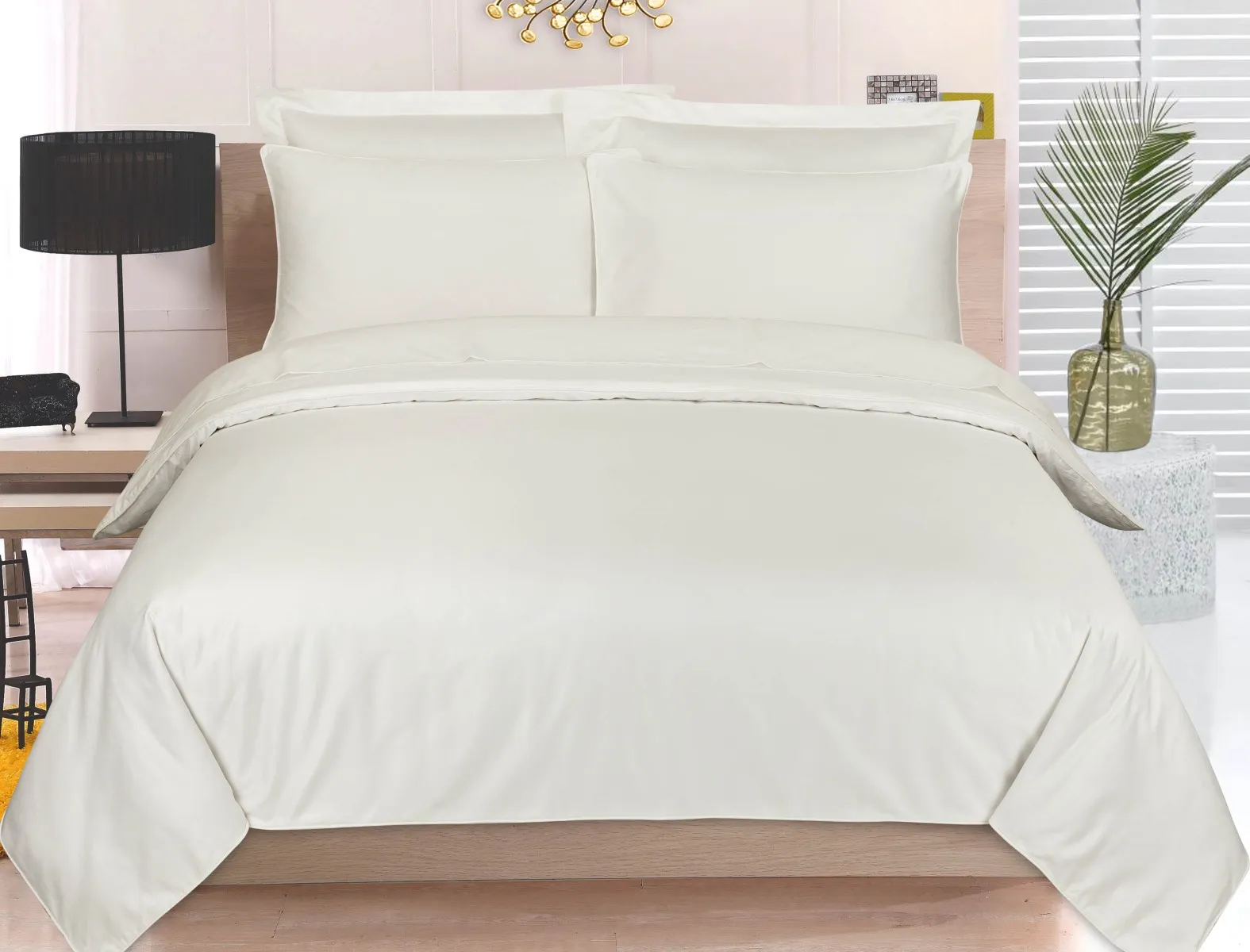 white striped bedsheet set - Vigour Impex