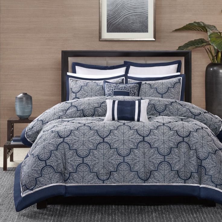 Madison Park Medina 8-Piece Jacquard Comforter Set -Vigour Impex