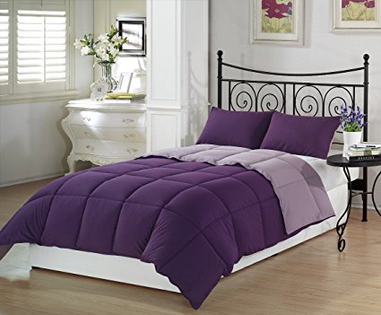 purple and lilac reversible design Comforter Set - Vigour Impex